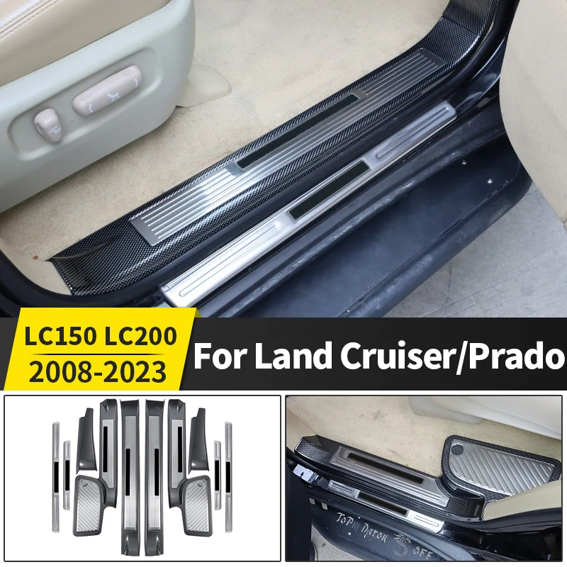 

For Toyota Land Cruiser 200 Prado 150 2008-2023 Door Sill Pedal Lc150 LC200 Threshold Upgrades Interior Decoration Accessories