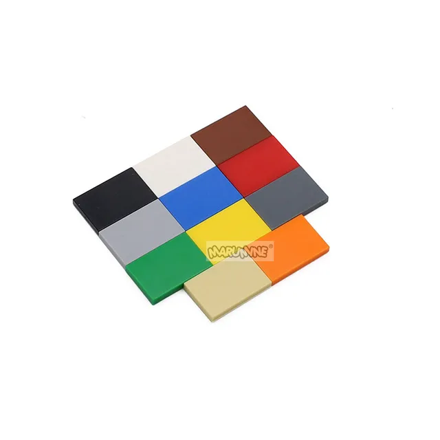 Marumine-bloques de construcción MOC para niños, piezas de bloques de construcción de azulejo plano 2x3, Compatible con 26603, 40 piezas