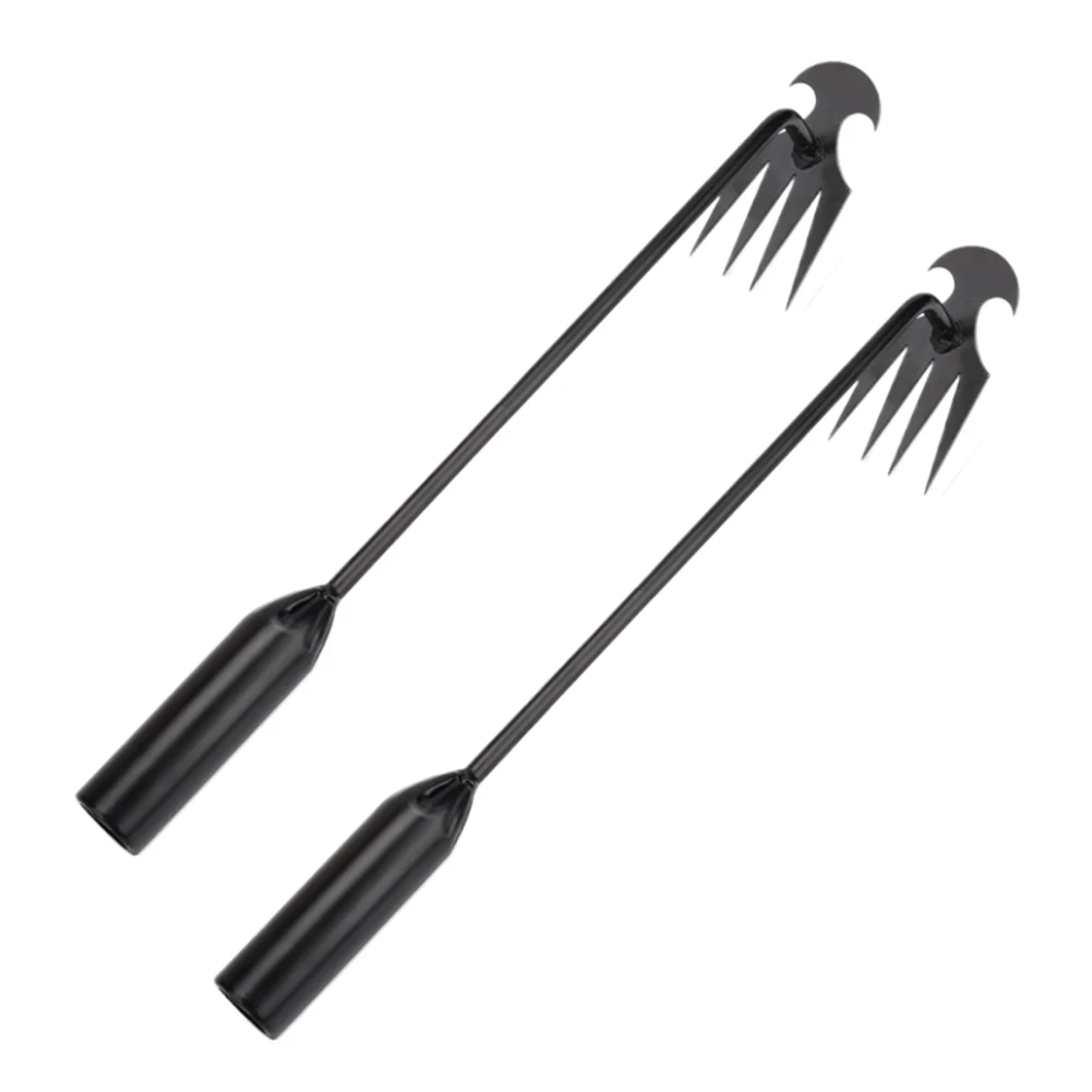 정원 마당 농장 잡초 제거용 휴대용 잡초 제거 도구, 이중 목적 잡초 인공물, 치아 4 개, 2 개