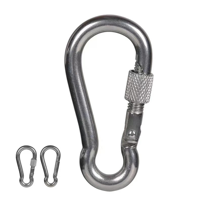 M5/M8/M10 Multifunctional 304 Stainless Steel Spring Snap Carabiner Quick Link Lock Ring Hook snap shackle Chain Fastener |