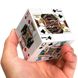 Poker - Themed 3x3 Magic Cube Puzzle for All Ages - Perfect for Parties and Gifts (Poker Cube - ZNX424)
