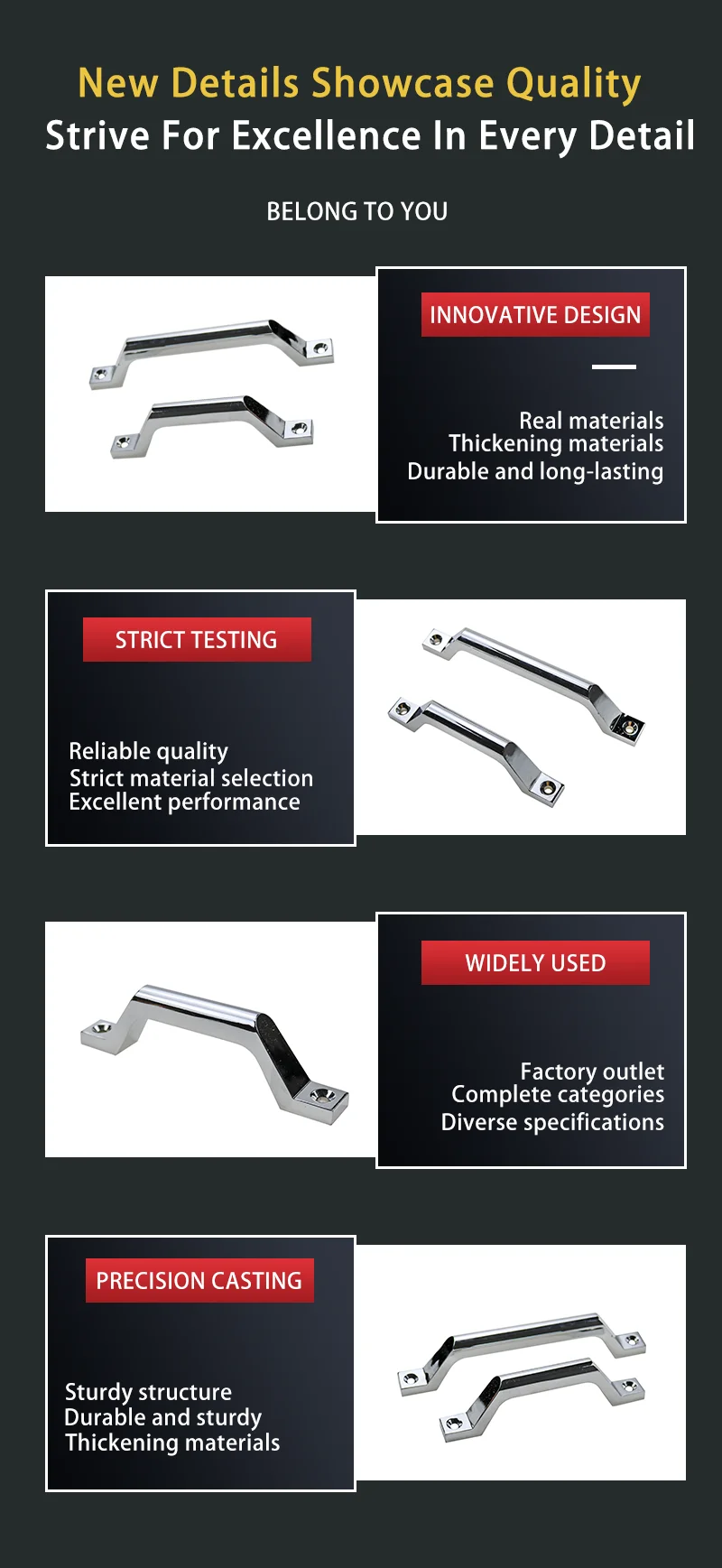 Description Picture 6 of itemPrecision Casting 304 Stainless Steel Heavy-Duty Industrial Machinery And Equipment Handle Bearing High Weight