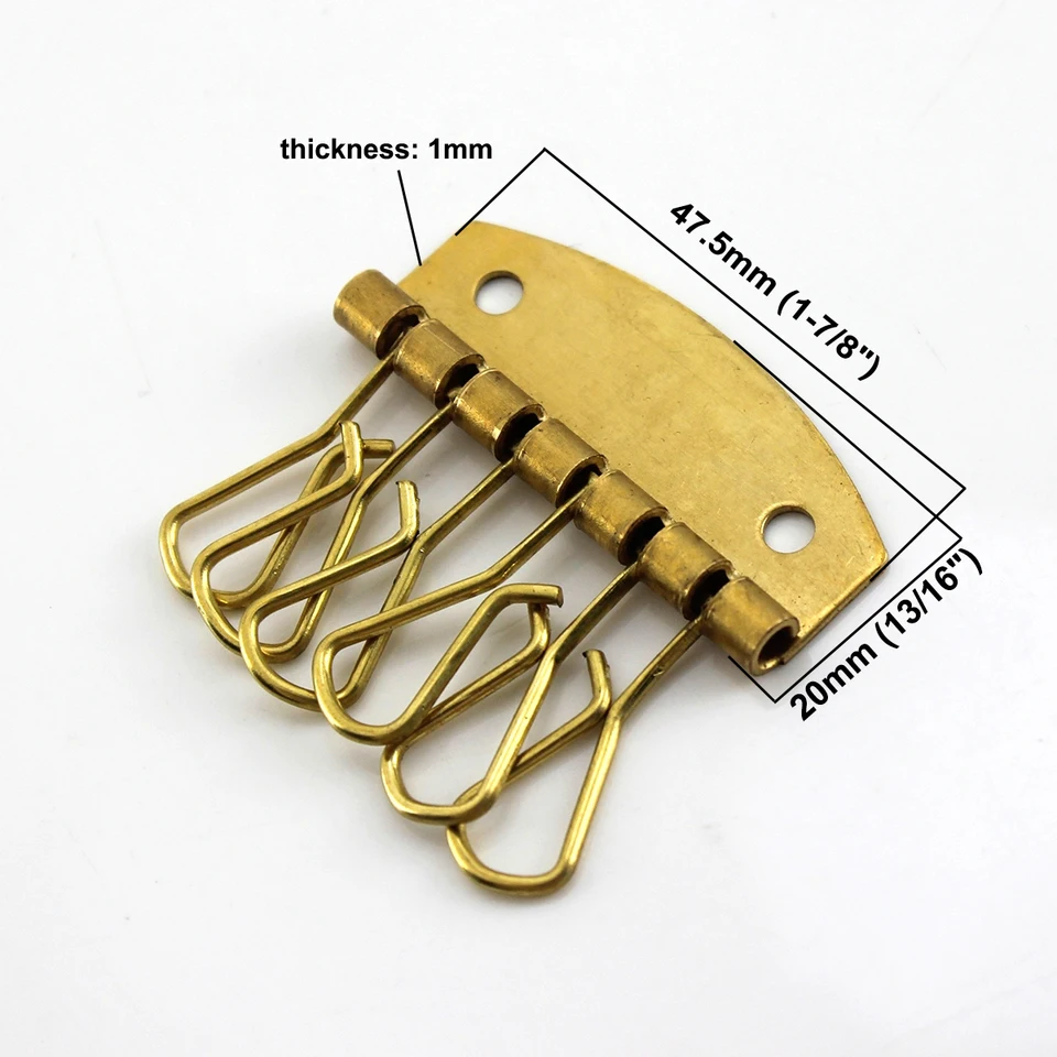 Tinoaly 4pz Portachiavi Chiusura a Vite in Ottone, Portachiavi con Clip in Oro e Anello Piatto Moschettone in Oro Kit per Collana con Ciondolo per Zaini Articoli in Pelle Fatti a Mano