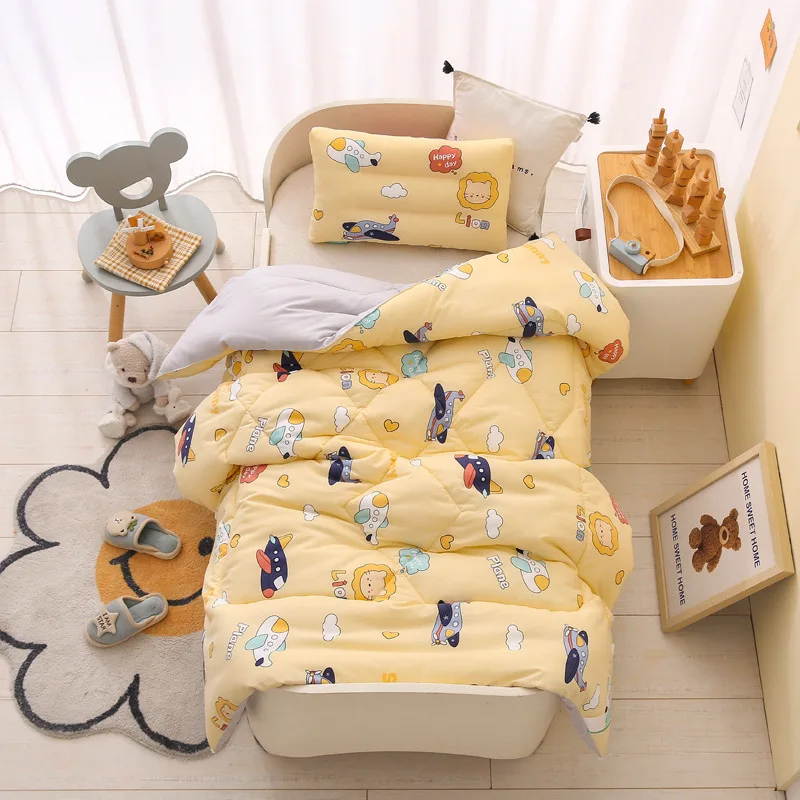 Baby Quilt Autumn and Winter Quilt Core Washed Cotton Nap Cartoon Air Conditioning Thickened Washable Class A