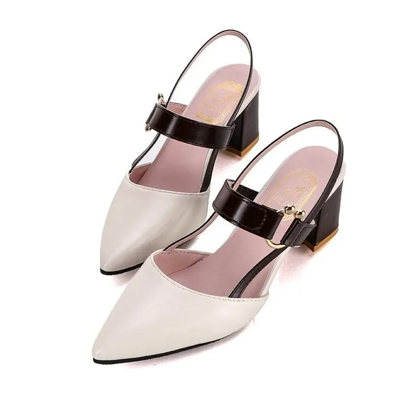 Sandals Women's Summer Pointy Chunky Sandals Large Size Women's Fashion Woman Shoes women sandals