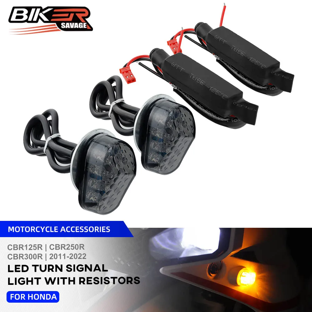 

Светодиодный поворотник для Honda CBR125R CBR250R CBR300R 2011-2022, аксессуары для мотоциклов, индикатор, адаптер держателя лампы
