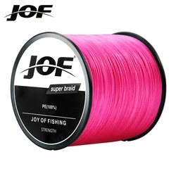JOF Premium 8-Strand Braided Fishing Line for All Environments (22-88LB) (Pink)