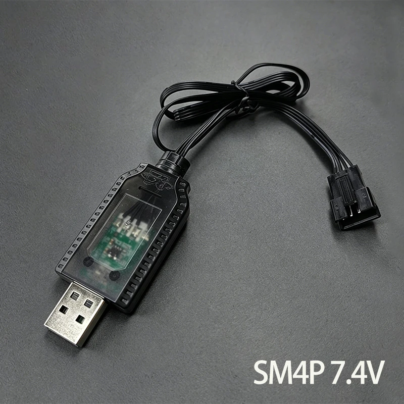 1PC 3.7V/7.4V USB 충전 케이블(MX2.0 XH2.54 JST 2P 4P인터페이스 포함) 전기 장난감 리튬 배터리 충전 케이블에 적합