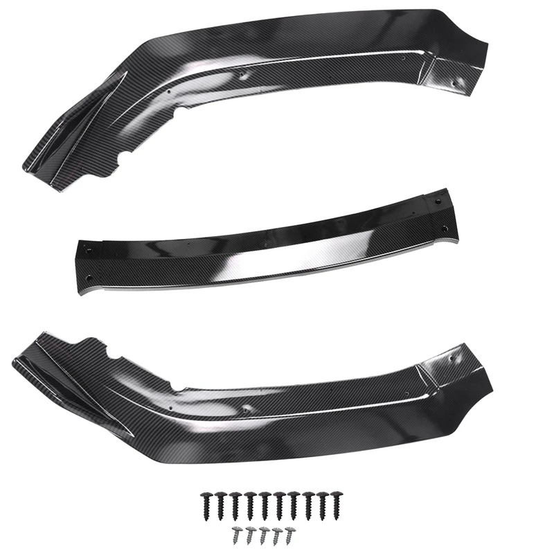 

Carbon Fiber Car Front Bumper Lip Spoiler Diffuser Cover Trim Splitter Fins Body For Honda Civic 2016 2017 2018 2019
