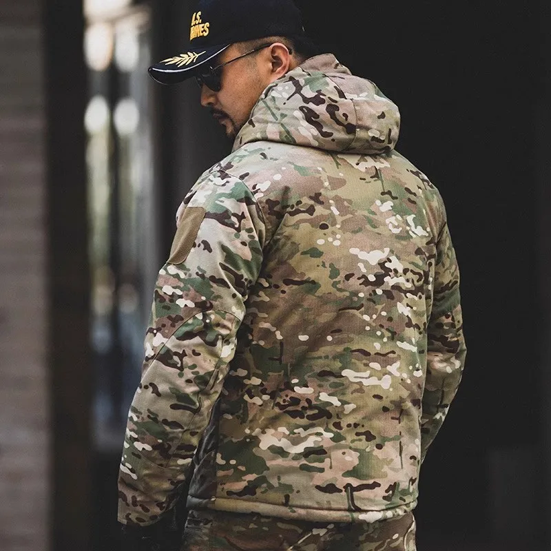 M65 Winter Tactical Parka Outdoor Heat Reflection Warm Camouflage Jacket Coat Multicam Pockets Camping Hiking Jackets 2