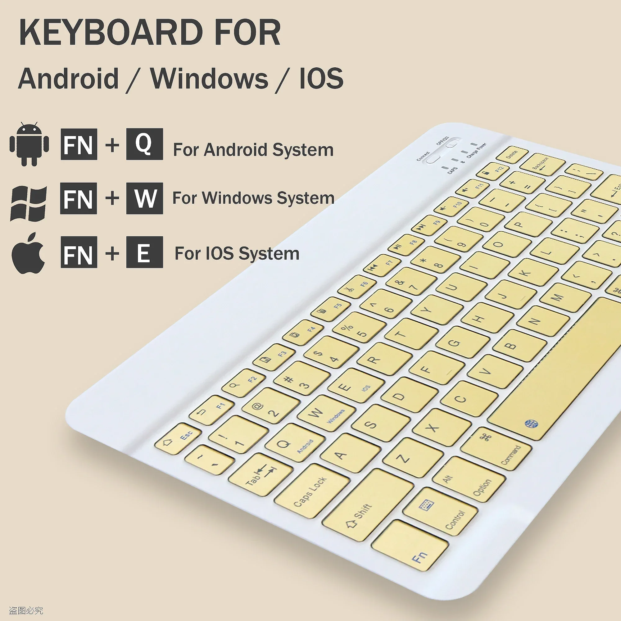 Vibrant Bluetooth Keyboard with Magnetic Leather Stand Case Cover