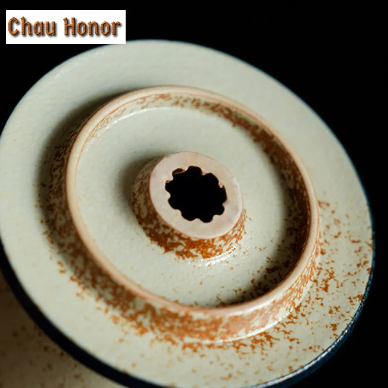 Blue And White Flint Red Coffee Cone Shape Drip Gold Drawing Peony Flower Hand Brewing Coffee Dripper Filter Funnel Barista Mugs