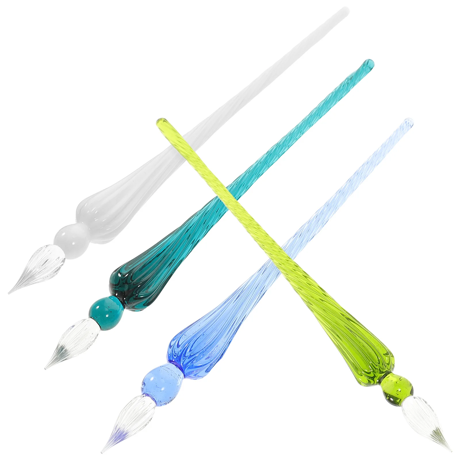

4 Pcs Glass Pen Painting Ink Decor Clear Dip Calligraphy Multi-function Elegant Drawing Convenient