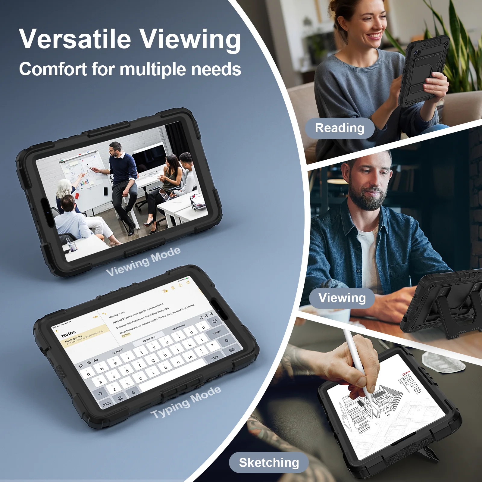Enhanced Rugged Armor Stand Tablet Cover, 8.7 Inch