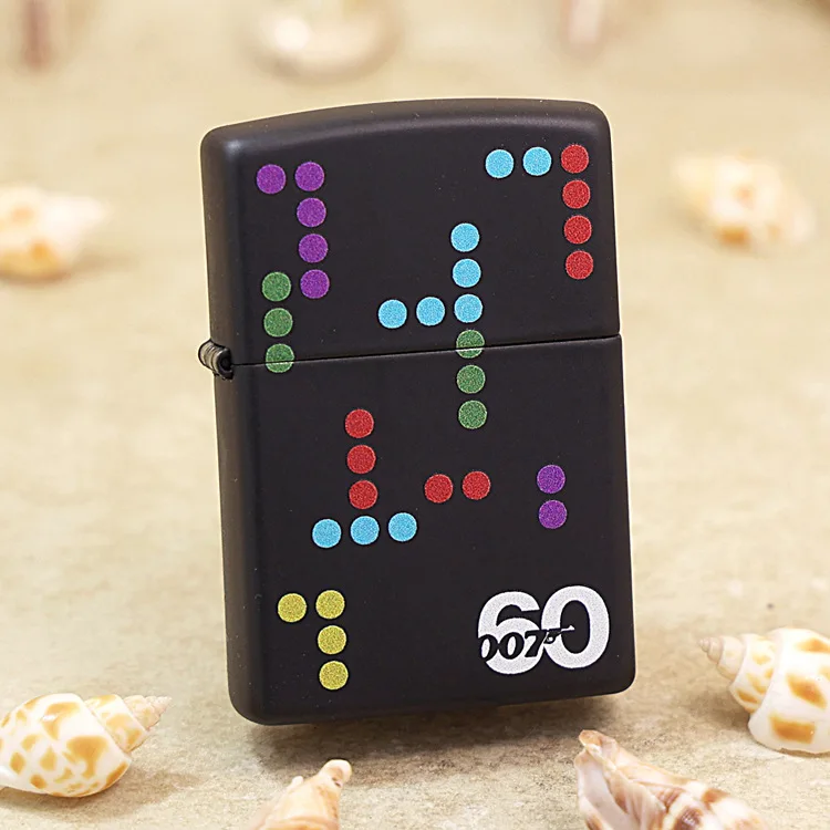 

Оригинальная бензиновая Зажигалка Zippo 60-го юбилея 007, медная ветрозащитная сигаретная керосиновая зажигалка, подарок, защита от подделки