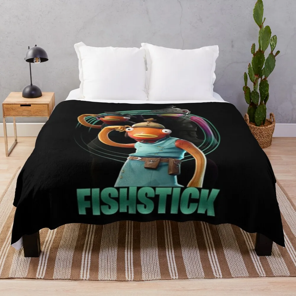 Fishstick Posters Throw Blanket bed plaid Plaid on the sofa Blankets