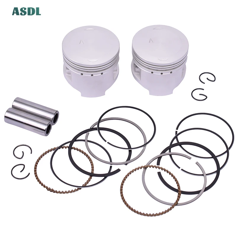 

49.75mm Pin 13mm Motorcycle Engine Piston and Ring Set For YAMAHA XV250 XV 250 XC125 XC 125 +75 Oversize 0.75 +0.75mm