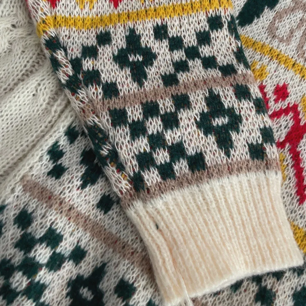 Men's Y2K Autumn Knitted christmas sweater Couple Luxury Sweatshirt Knitwear Pullover Winter Korean Clothes Style 2023 For Men