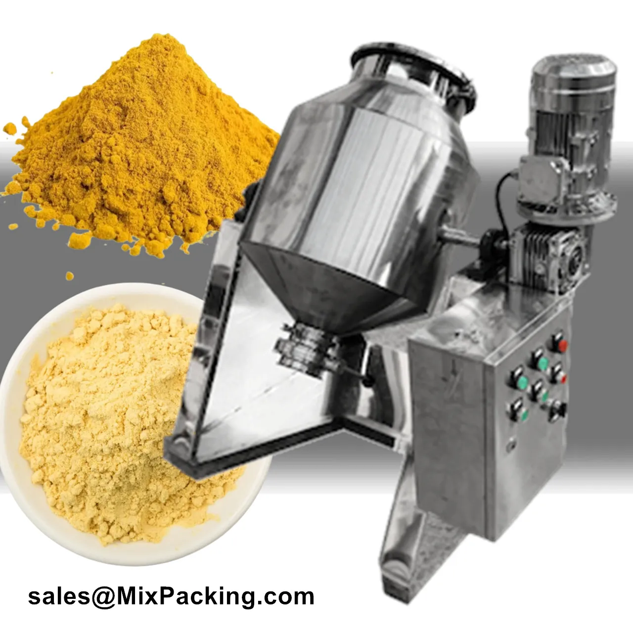 

Stainless Steel Flour Food Powder Premix Blender Double Cone Mixer