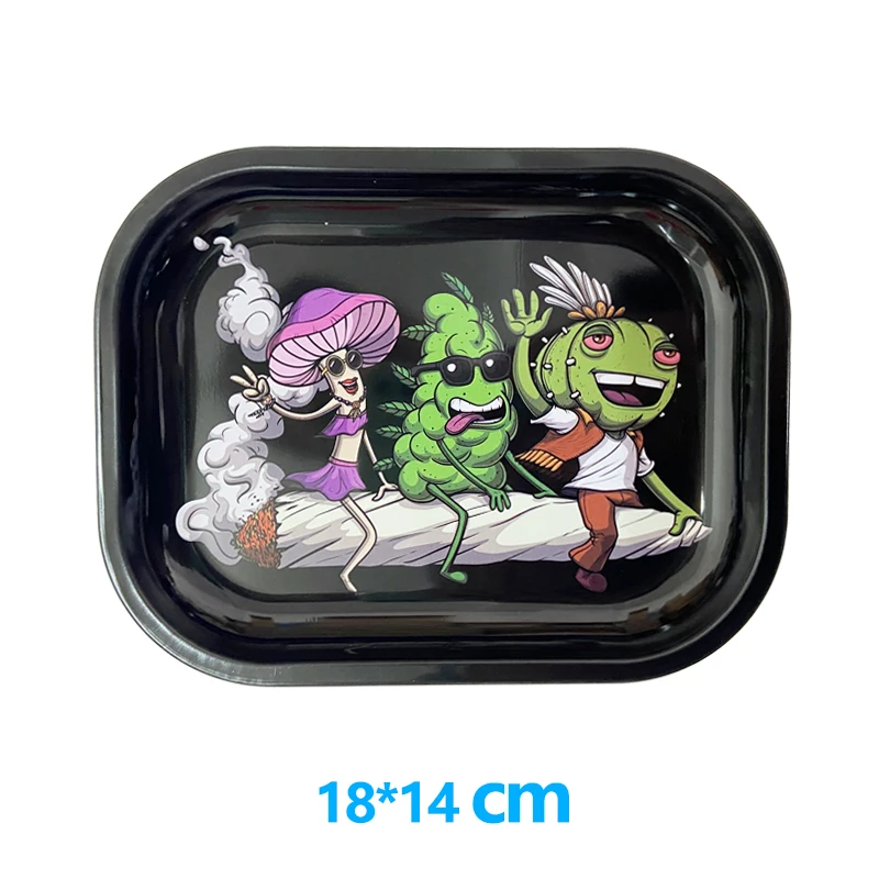Tobacco Metal Trays 180*140mm Rolling Tray Houseware Accessories Sundries Storage Container 3