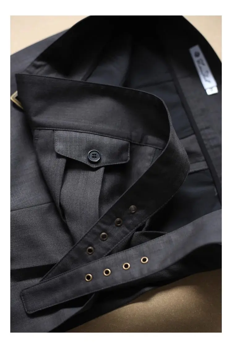Description Picture 6 of itemMen 2024 Spring Summer New High Waist Straight Trousers Male Loose Thin Casual Pants Mens Fashion Solid Color Suit Pants F309