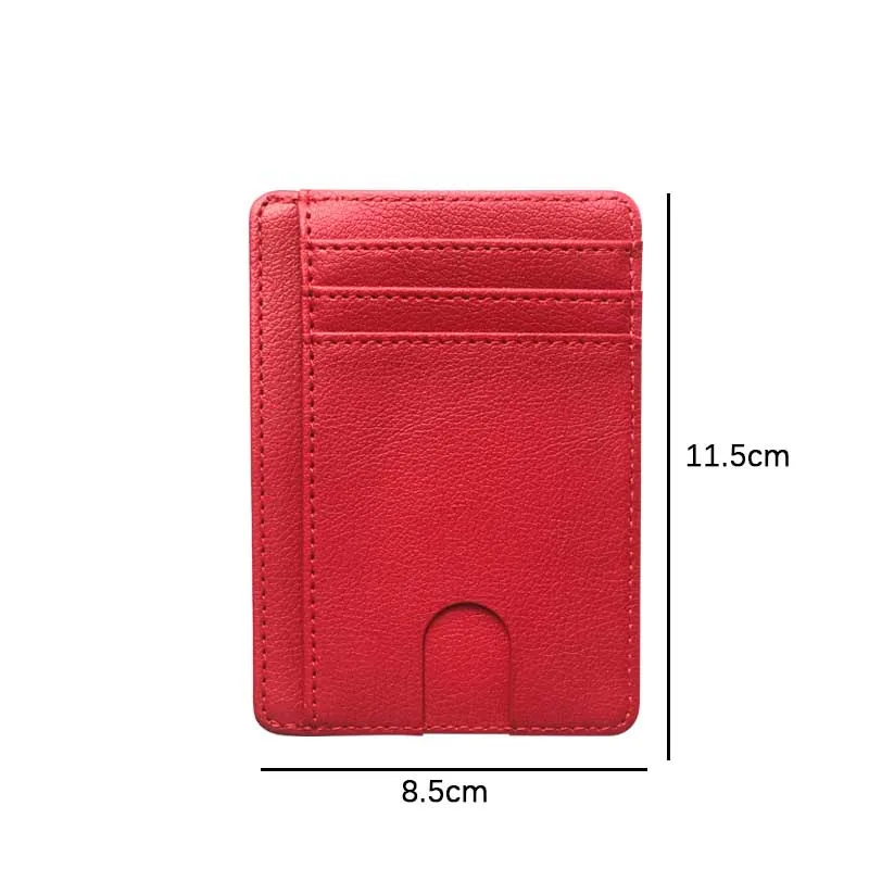 Slim RFID Blocking Leather Wallet - 8 Slot Card Holder & Money Case