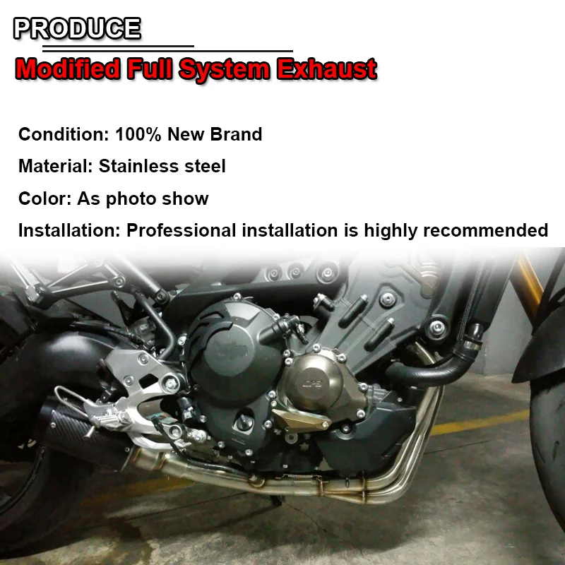 ヤマハトレーサー900 900GT 2015-2020排気システムマフラーヘッダリンクパイプステンレスログオンスリップdbキラー バイクパーツ 部品 オートバイのエキゾーストパイプ ヤマハ MT-09 FZ-09 FJ09 MT09