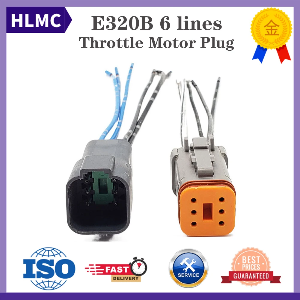 

Excavator Accessories Are Suitable For E312B 320B Refueling Door Motor Motor 6 Wire Harness Plug