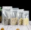 50pcs 3D Stand up Plastic Ziplock Storage Bag Clear Window Coffee Beans Sugar Snack Biscuit Nuts Beans Gifts Packaging Pouches 5