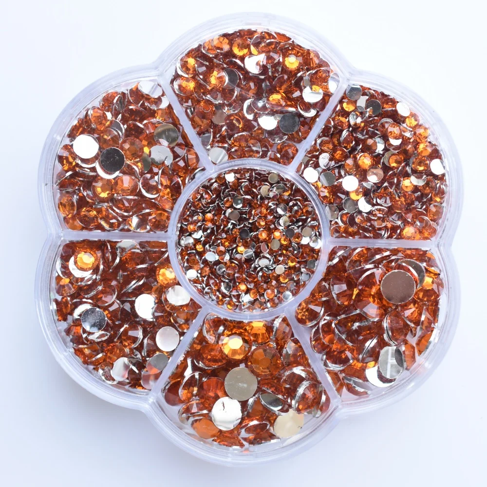Premium Resin Round Flatback Rhinestones - 5000pcs Crystal Gems for Jewelry and 3D Decorative Crafts