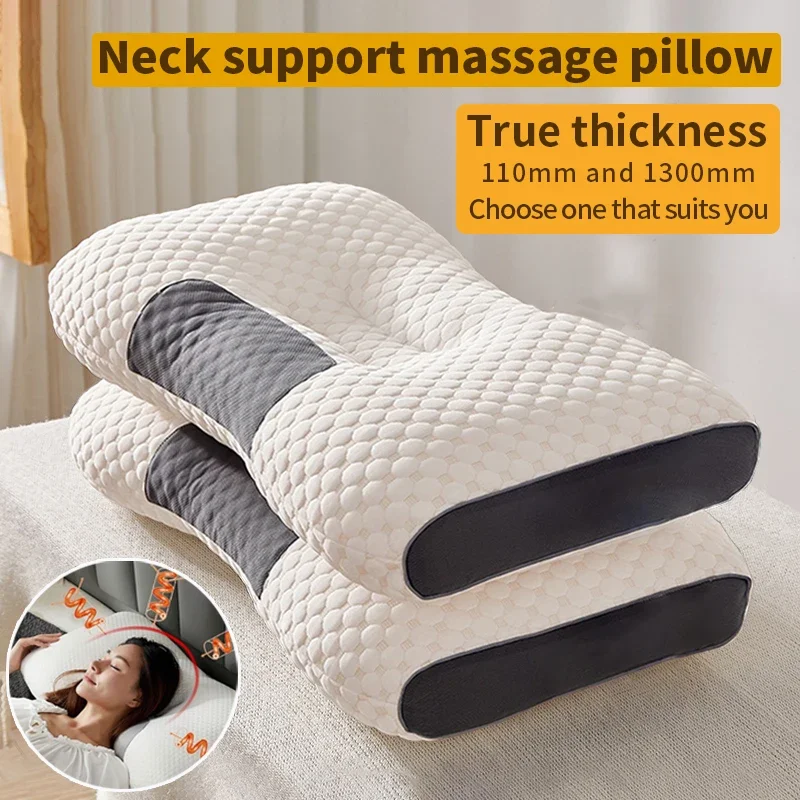 Neck Pillow Help Sleep And Protect The Neck Cervical Orthopedic Household Soybean Fiber SPA Massage Pillow For Sleeping New 1