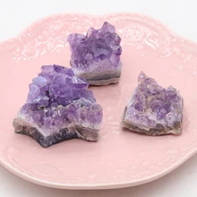 

1PCNatural Stone Amethyst Cluster Irregular Pendant Ornament For Jewelry MakingNecklace Accessories Healing Gem Charm Gift Decor