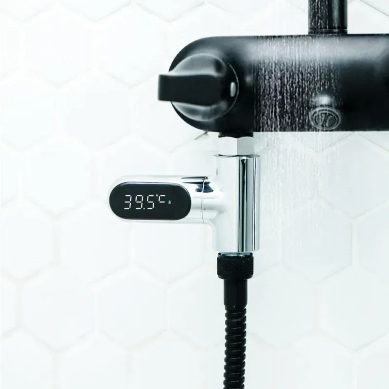 Therye.com de douche d'eau domestique à affichage LED, débit de 5 à 85 ℃, auto-alimenté, surveillance de l'énergie des soins de bébé, compteur intelligent