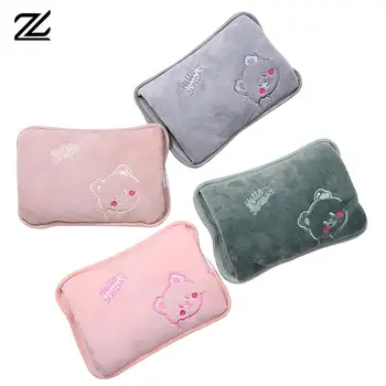 Hand Warmer Heat Pack Cute Rechargeable Electric Hot Water Bag Safety Rabbit Fur Reusable Hot Water Bottle Handwarmer