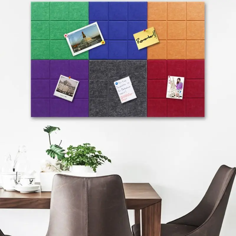 1pc Nordic Style Felt Background Letter Board Photo Wall Household Message Display 30X30cm