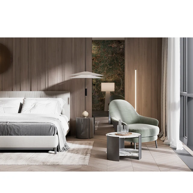 Autres meubles commerciaux Lit d'hôtel 7 étoiles pour chambre d'hôtel Meubles d'hôtel Ensembles de chambre à coucher 5 étoiles modernes 1