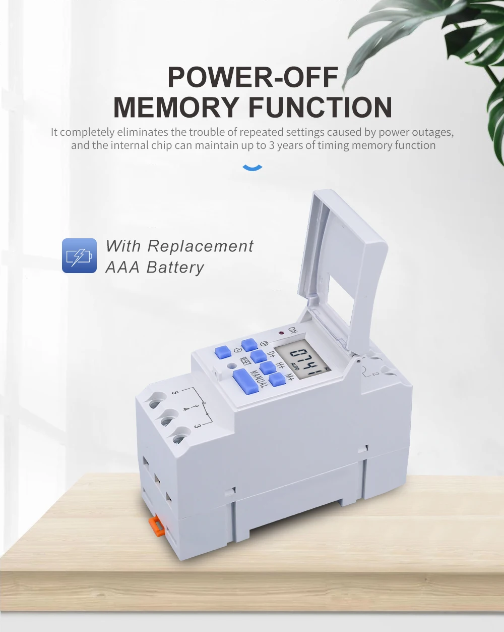 Timer Digitale THC15A 12V 16A - Programmabile Settimanale, LCD, Montaggio Su Guida DIN 35mm, Per Automazione - Foto 11