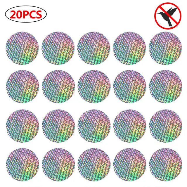 10/20Db Lézer Lógó Hamis Bagoly Madárijesztő Reflektív Elrettentő Madárriasztó Növények Védelme A Kert Rovarriasztó - Image 6