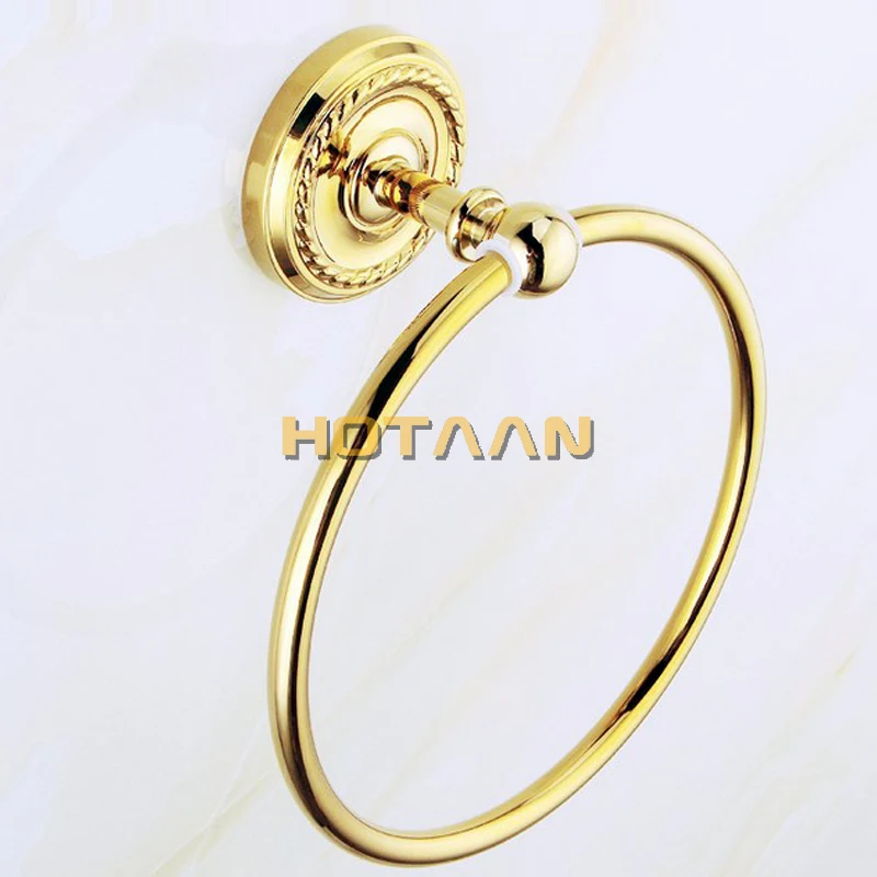 Sold Brass Bathroom Accessories Set Robe hook Paper Holder Towel Bar Towel Ring Gold Towel Rack HT-810900-T bathroom hardware set bathroom hardware accessories