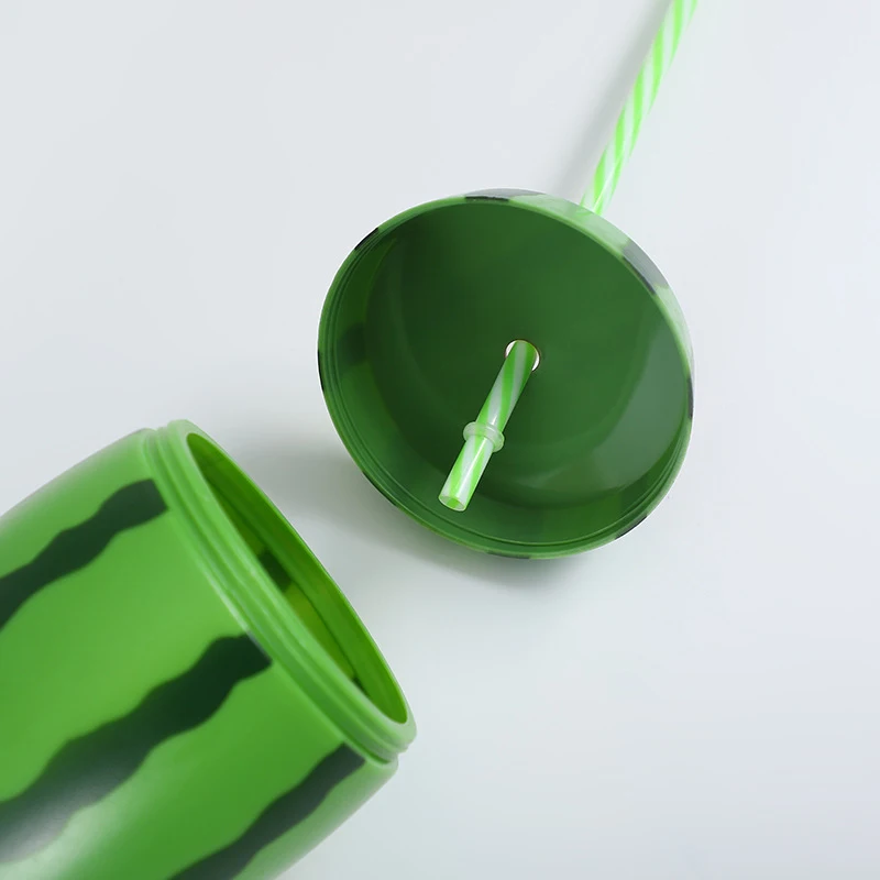 Description Picture 4 of itemWatermelon Shaped Cup with Lid Straw Juice Cup Durable Drinking Cups Lovely Party Cup Water Bottle & Cup Accessories