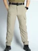 Two Ways Wearing Cargo Pants Quick Dry Tactical Pants Summer Working Trousers Multi Pockets Detachable Long Hiking Pants Outdoor 3