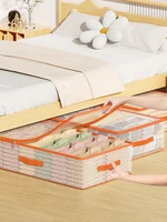 Under bed bedding storage bag See-through foldable for bedding toy sheets Heavy duty tote bag Organizing sofa wardrobe dormitory 2