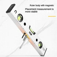 Spirit Level Magnetic Torpedo Level Tool with 3 Vials Aluminum Shockproof Bubble Level High Visibility Durable Measuring Leveler 2