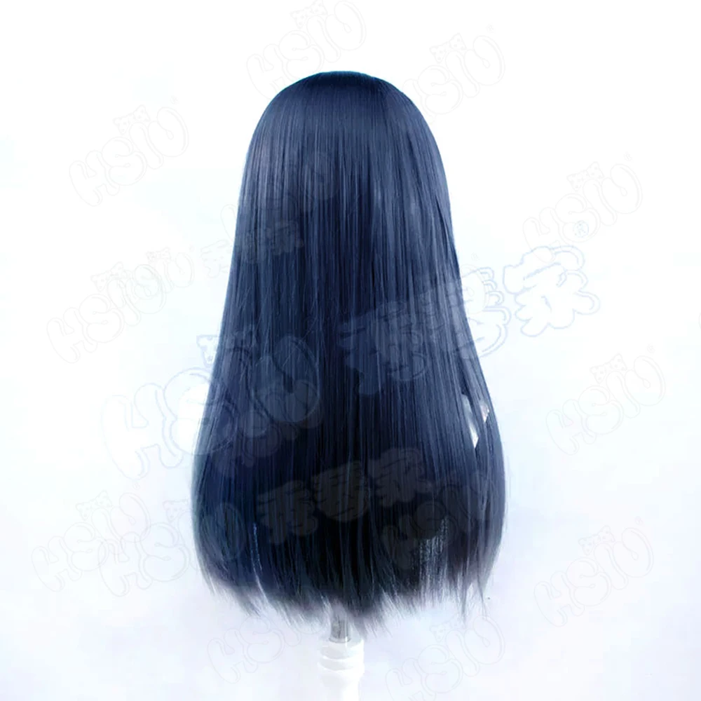 Фото Парик для косплея из аниме моб, психоделик 100, парик для косплея Mobu, Saiko, Hyaku, Takane, Tsubomi, парик для косплея из длинных волос темно-синего цвета, парик для косплея из аниме №3