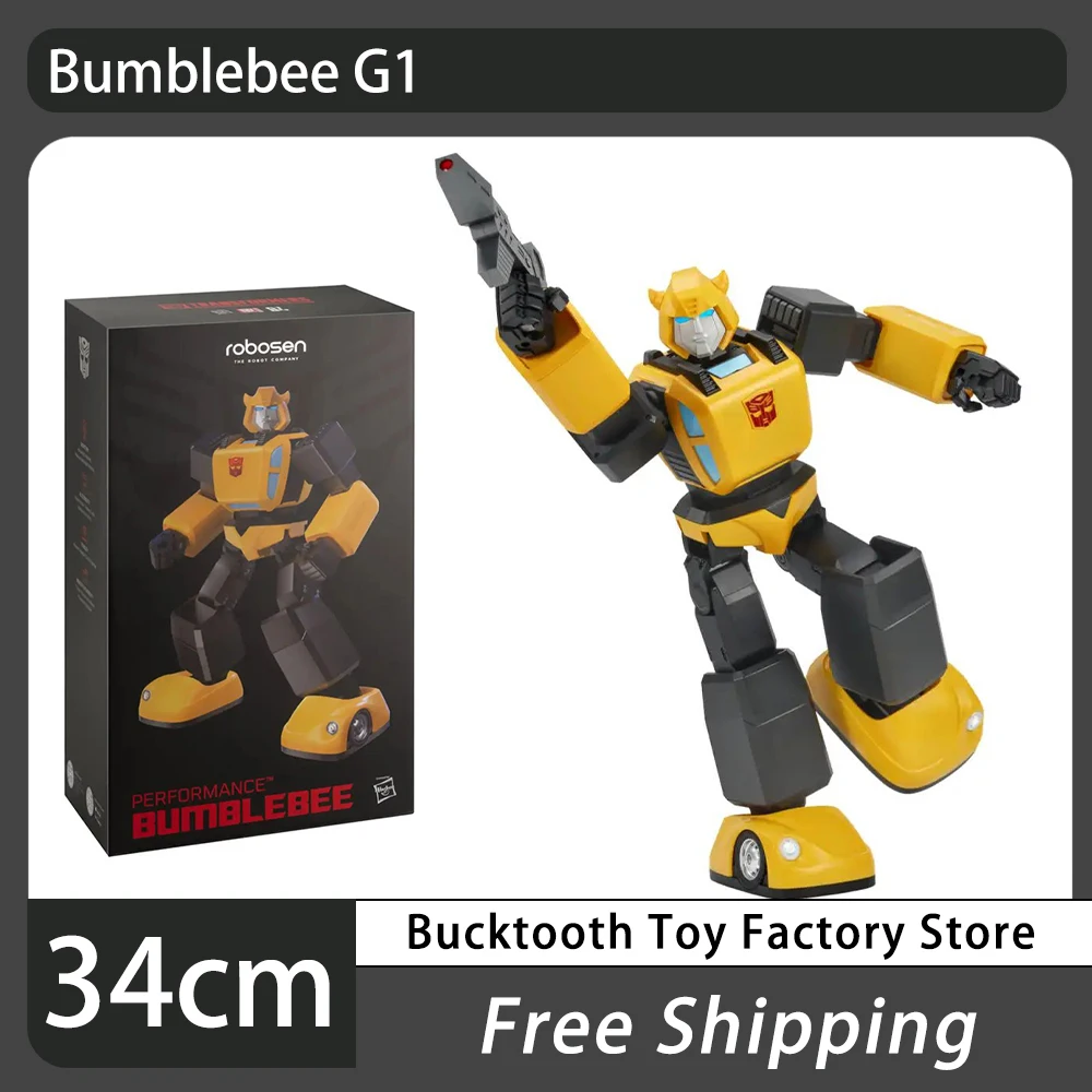 

Original Robosen Transformers Anime Figure Bumblebee G1 Performance Auto-Converting Robot Collectible 34cm Action Figures Toy