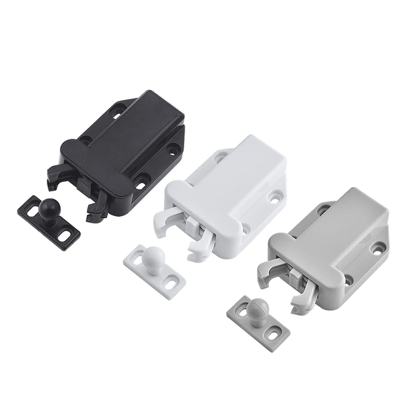 Double Ball Roller Catches Door Stopper Cupboard Cabinet Pulley Groove Spring Touch Latch Furniture Hardware