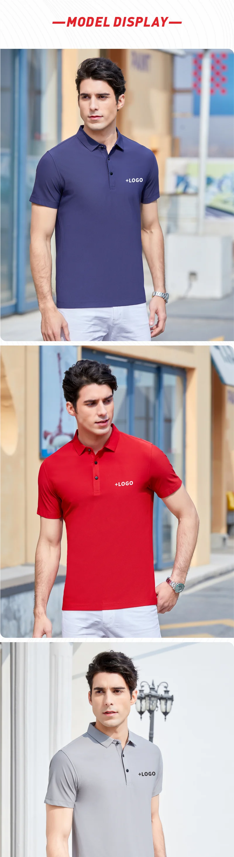 POLO T-Shirt Kostenlose Anpassung Druck Logo Bild Design Schnelltrocknend T-Shirt Kultur-Shirt Firmen-Arbeitskleidung Unisex – Detail 4