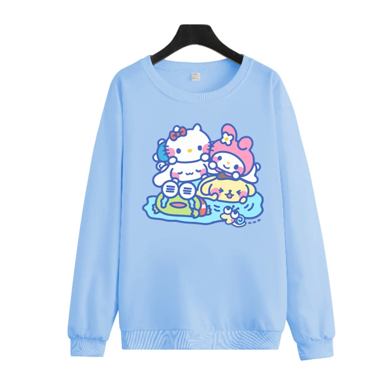 

Anime Sanrio Cinnamoroll Kawaii Sweater Casual Fashion Outer Loose Comfortable Printing Clothing Tops Women Men Birthday Gift