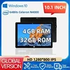 10.1'' Portable Windows 10 Pro Tablet 4GB DDR3-RAM 32GB EMMC 1280*800IPS 64bit Intel Celeron N4000 1*USB 3.0 HDMI Port Dual Came 1