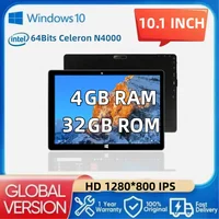 10.1'' Portable Windows 10 Pro Tablet 4GB DDR3-RAM 32GB EMMC 1280*800IPS 64bit Intel Celeron N4000 1*USB 3.0 HDMI Port Dual Came 1